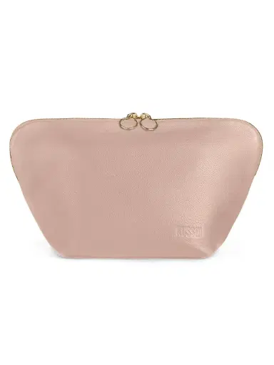 KUSSHI Women's Vacationer Leather Makeup Bag - Blush Cool Grey | Thumbnail 6