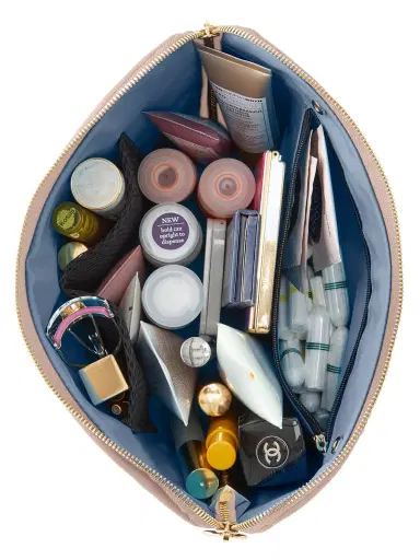 KUSSHI Women's Vacationer Leather Makeup Bag - Blush Cool Grey | Thumbnail 1