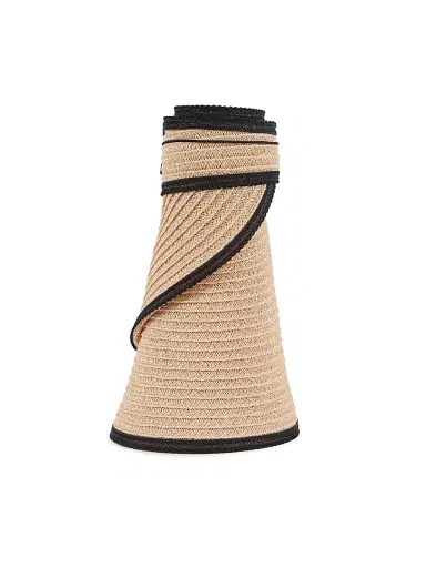 Eugenia Kim Women's Trixie Woven Visor Hat - Camel Black | Thumbnail 7