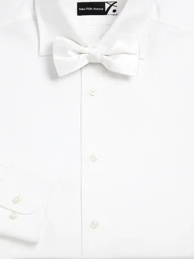 Saks Fifth Avenue Men's COLLECTION White Silk Bow Tie | Thumbnail 2 Saks Fifth Avenue Men's COLLECTION White Silk Bow Tie | Thumbnail 2
