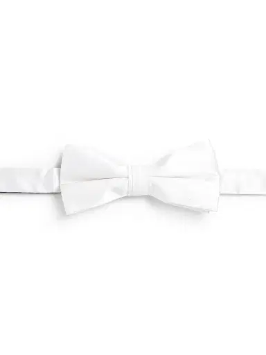 Saks Fifth Avenue Men's COLLECTION White Silk Bow Tie | Thumbnail 1 Saks Fifth Avenue Men's COLLECTION White Silk Bow Tie | Thumbnail 1