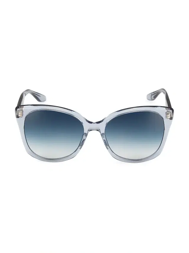 Barton Perreira Women's  x Kelley Baker Brow Babe 56MM Cat-Eye Sunglasses - Transparent Grey