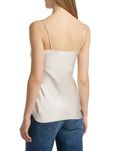 Nili Lotan Women's Isabella Silk Tank Top - Ivory - Size XL | Thumbnail 5