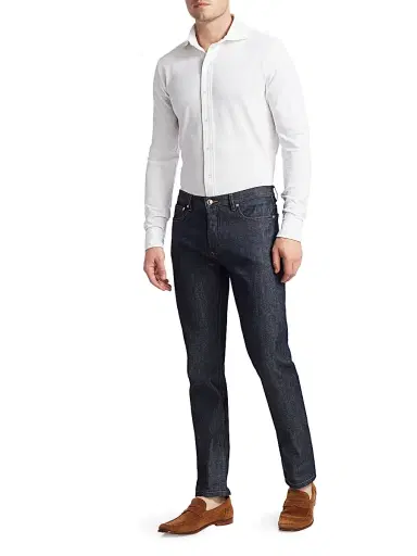 Ralph Lauren Purple Label Men's Down Collar Shirt - Classic Chairman Navy - Size XXL | Thumbnail 2 Ralph Lauren Purple Label Men's Down Collar Shirt - Classic Chairman Navy - Size XXL | Thumbnail 2