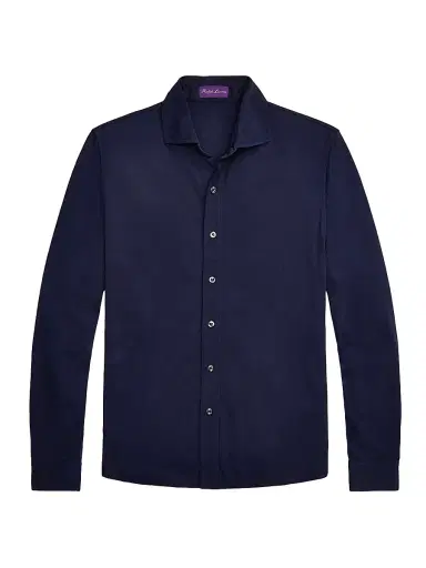 Ralph Lauren Purple Label Men's Down Collar Shirt - Classic Chairman Navy - Size XXL | Thumbnail 1 Ralph Lauren Purple Label Men's Down Collar Shirt - Classic Chairman Navy - Size XXL | Thumbnail 1