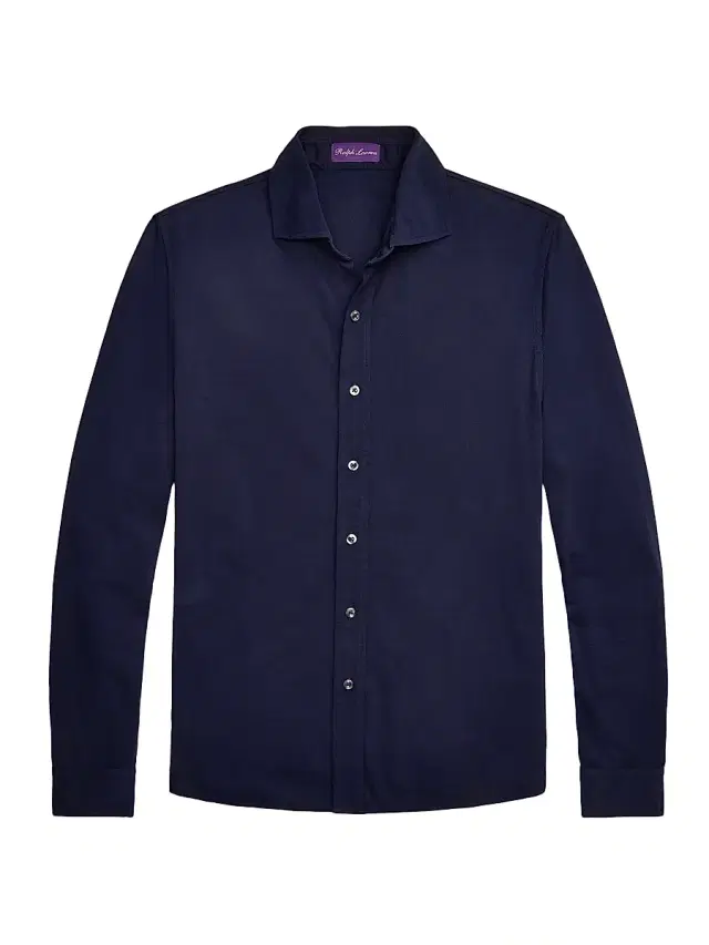 Ralph Lauren Purple Label Men's Down Collar Shirt - Classic Chairman Navy