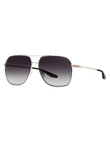 Barton Perreira Men's Aeronaut 60MM Navigator Sunglasses - Black Satin Gold | Thumbnail 2