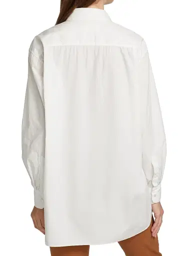 Nili Lotan Women's Yorke Button Down Shirt - White - Size Large | Thumbnail 5