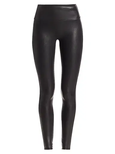 Spanx Women's Faux Leather Leggings - Black - Size XL | Thumbnail 1
