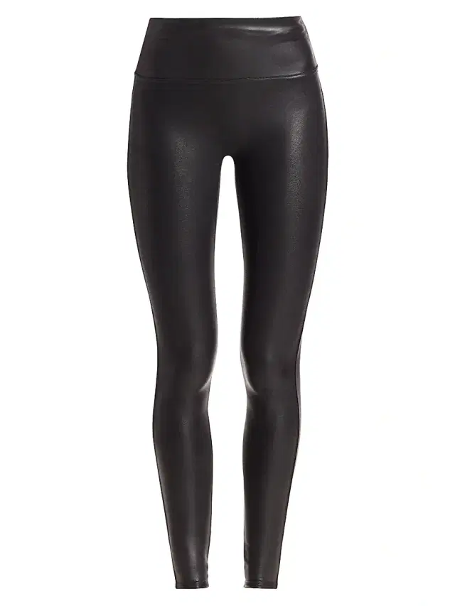 Spanx Women's Faux Leather Leggings - Black