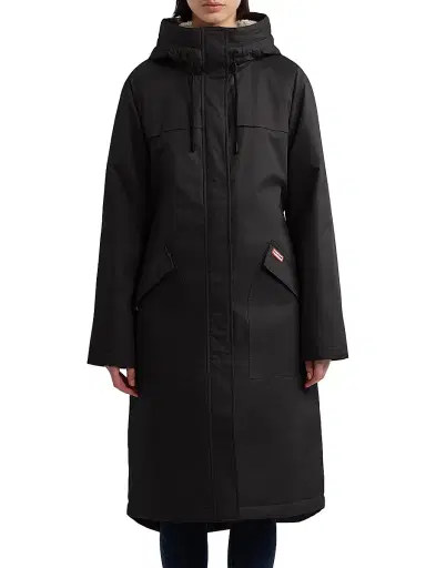 Hunter Women's Jane Cotton Padded Hooded Coat - Black | Thumbnail 1 Hunter Women's Jane Cotton Padded Hooded Coat - Black | Thumbnail 1