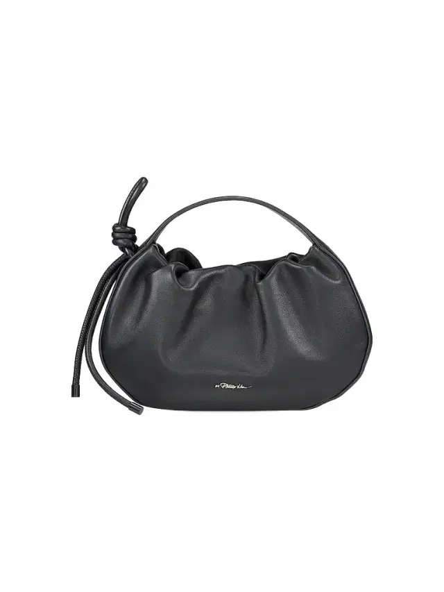 Women's Mini Origami Leather Bag - Black