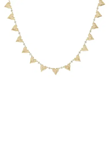 Marlo Laz Women's Desert Rising Southwestern Heart 14K Yellow Gold & 0.74 TCW Diamond Choker - Yellow Gold | Thumbnail 1 Marlo Laz Women's Desert Rising Southwestern Heart 14K Yellow Gold & 0.74 TCW Diamond Choker - Yellow Gold | Thumbnail 1
