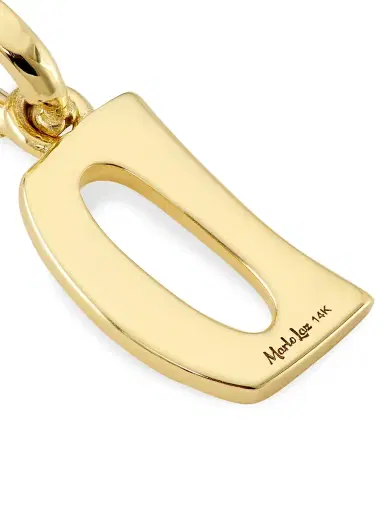 Marlo Laz Women's Alphabet 14K Yellow Gold & 0.045 TCW Diamond Letter Charm - Initial D | Thumbnail 4 Marlo Laz Women's Alphabet 14K Yellow Gold & 0.045 TCW Diamond Letter Charm - Initial D | Thumbnail 4