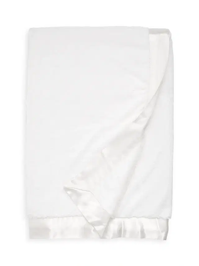 Little Giraffe Luxe Big Kid Throw Blanket - Cream