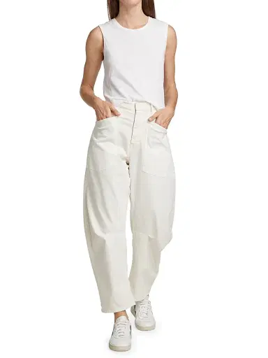 Nili Lotan Women's Cotton Muscle Tank - White - Size XL | Thumbnail 2