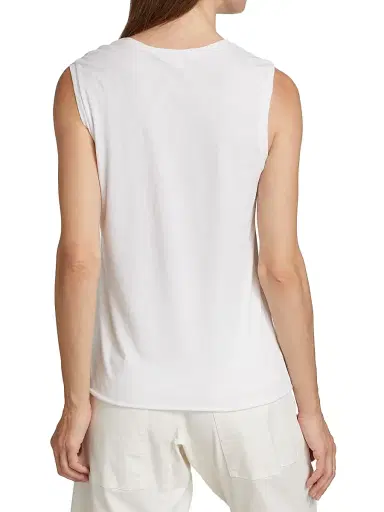 Nili Lotan Women's Cotton Muscle Tank - White - Size XL | Thumbnail 5