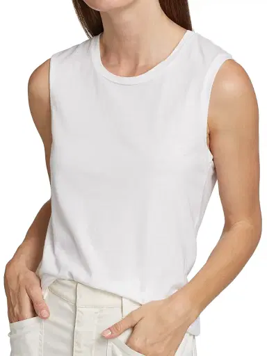 Nili Lotan Women's Cotton Muscle Tank - White - Size XL | Thumbnail 6
