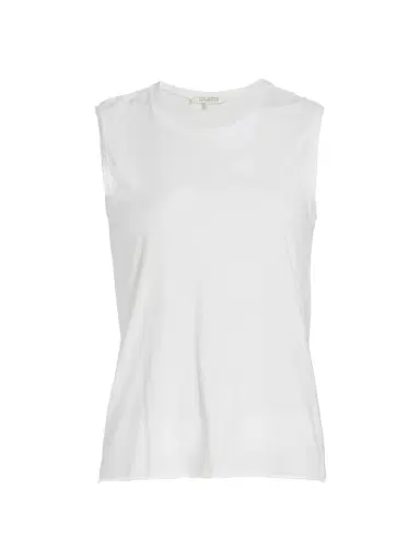 Nili Lotan Women's Cotton Muscle Tank - White - Size XL | Thumbnail 1