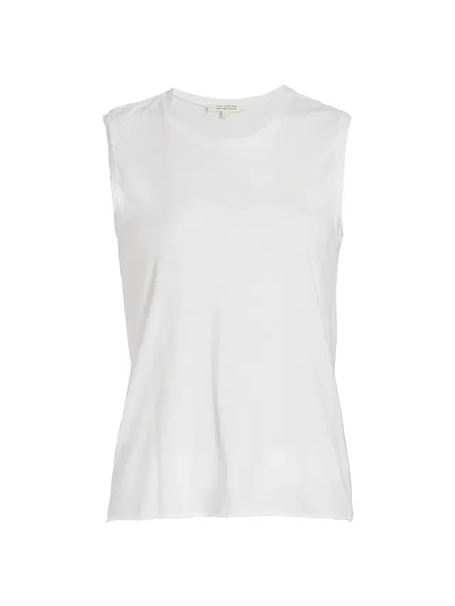 Women's Cotton Muscle Tank - White
