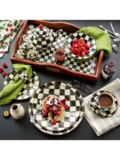 MacKenzie-Childs Checked Plate Collection - Royal Check 8'' | Thumbnail 10 MacKenzie-Childs Checked Plate Collection - Royal Check 8'' | Thumbnail 10