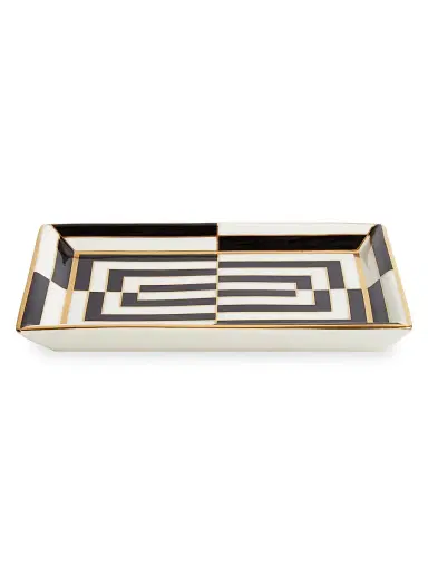 Jonathan Adler Op Art Rectangle Tray - White | Thumbnail 2 Jonathan Adler Op Art Rectangle Tray - White | Thumbnail 2