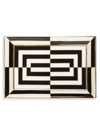 Jonathan Adler Op Art Rectangle Tray - White | Thumbnail 1 Jonathan Adler Op Art Rectangle Tray - White | Thumbnail 1