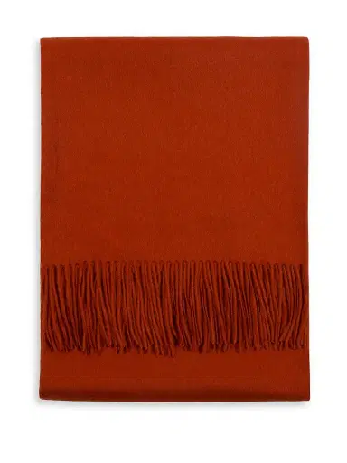Sofia Cashmere Trentino Cashmere Throw - Dark Orange | Thumbnail 5