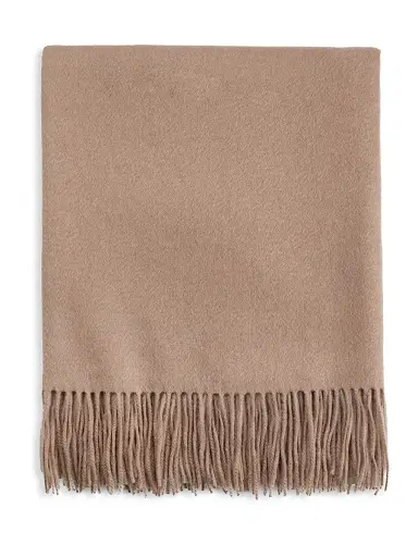 Sofia Cashmere Trentino Cashmere Throw - Dark Orange | Thumbnail 1