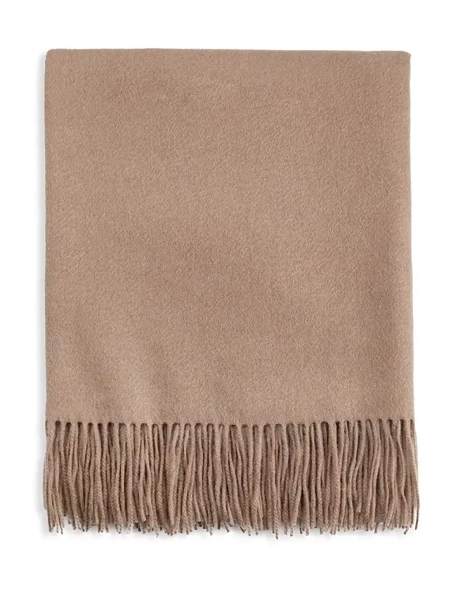 Sofia Cashmere Trentino Cashmere Throw - Dark Orange