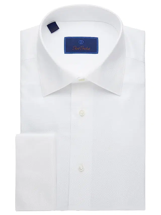 David Donahue Men's Regular-Fit Boxed Formal Shirt - White - Size 16.5
