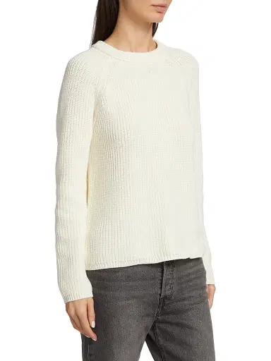 Jenni Kayne Women's Fisherman Cotton Sweater - Ivory - Size XL | Thumbnail 4
