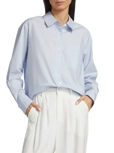 Jenni Kayne Women's Boyfriend Cotton Shirt - French Blue - Size Large | Thumbnail 3 Jenni Kayne Women's Boyfriend Cotton Shirt - French Blue - Size Large | Thumbnail 3