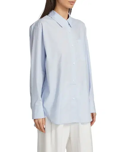 Jenni Kayne Women's Boyfriend Cotton Shirt - French Blue - Size Large | Thumbnail 4 Jenni Kayne Women's Boyfriend Cotton Shirt - French Blue - Size Large | Thumbnail 4