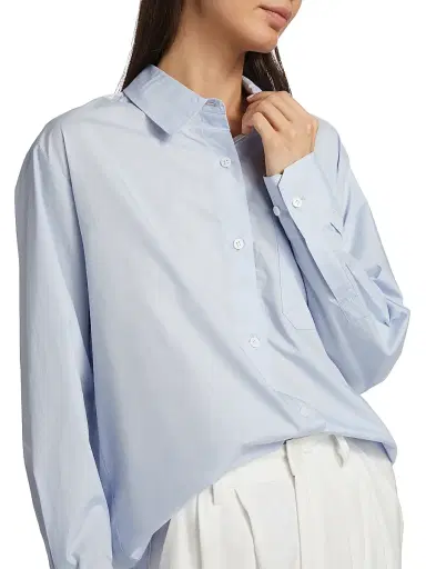 Jenni Kayne Women's Boyfriend Cotton Shirt - French Blue - Size Large | Thumbnail 6 Jenni Kayne Women's Boyfriend Cotton Shirt - French Blue - Size Large | Thumbnail 6