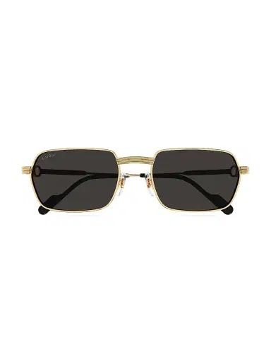Cartier Men's Première de 56MM Square Sunglasses - Gold Dark Grey | Thumbnail 2