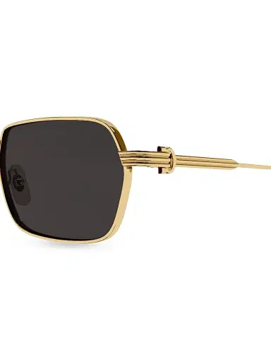 Cartier Men's Première de 56MM Square Sunglasses - Gold Dark Grey | Thumbnail 3