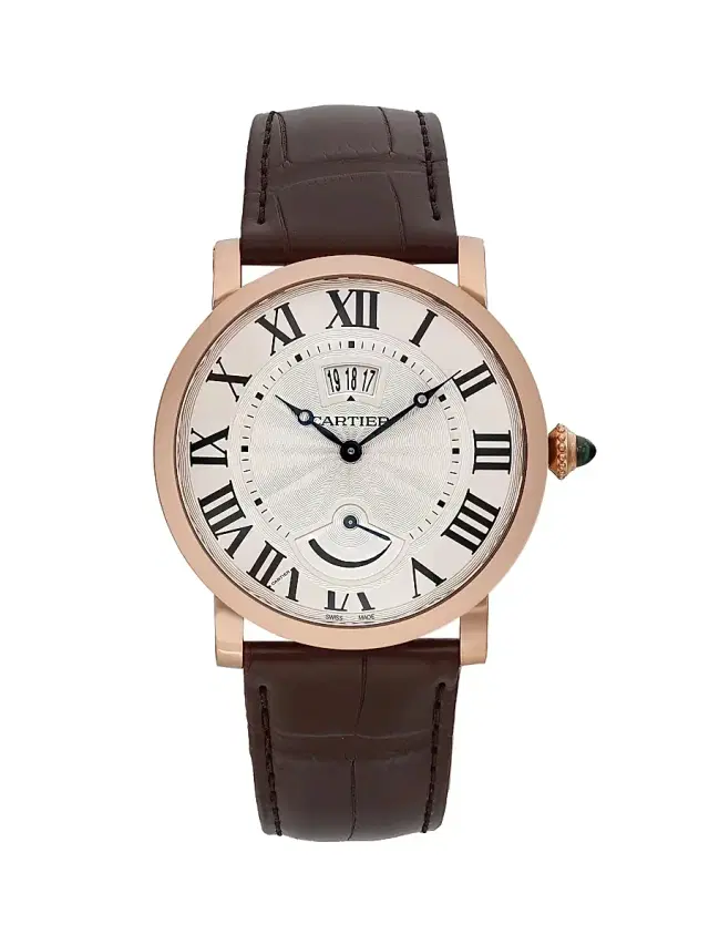 Men's Pre-Owned Rotonde Calendar 18K Rose Gold, Silver Dial Hand Wind Watch - Rose Gold