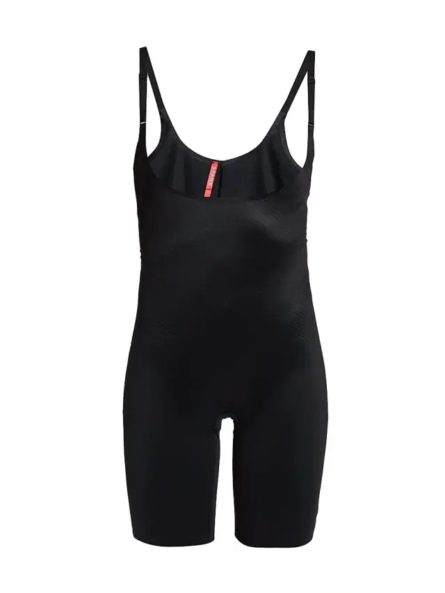 Women's Thinstincts 2.0 Open-Bust Mid-Thigh Bodysuit - Very Black