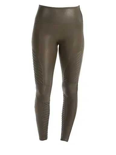 Spanx Women's Faux Leather Moto Leggings - Very Black - Size XL | Thumbnail 6