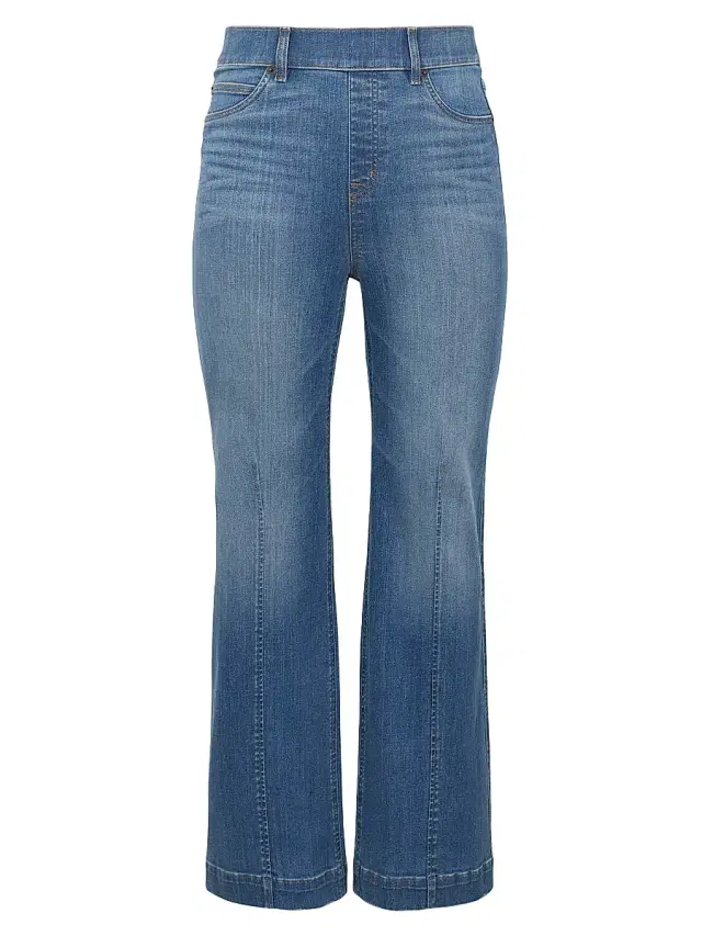 Spanx Women's Seamed-Front Wide-Leg Jeans - Vintage Indigo