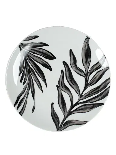 Misette Leaf Salad Plates 4-Piece Set - Monochrome | Thumbnail 2