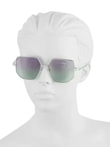 Cartier Women's Santos De 58MM Geometric Sunglasses - Silver | Thumbnail 4