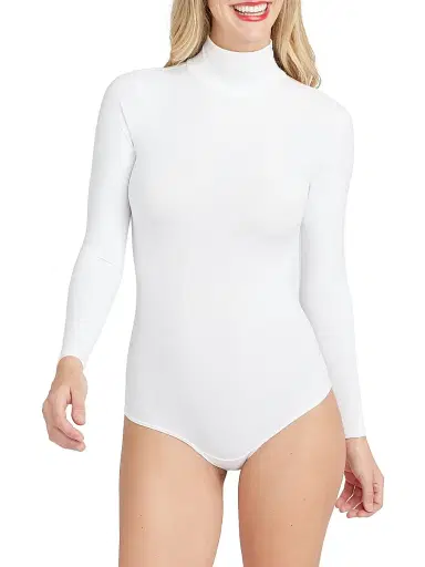 Spanx Women's Long Sleeve Turtleneck Bodysuit - White - Size 18 | Thumbnail 3