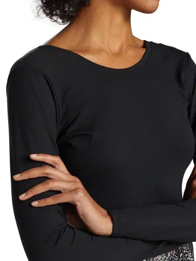 Spanx Women's Long Sleeve Scoop Bodysuit - Classic Black - Size 22 | Thumbnail 7