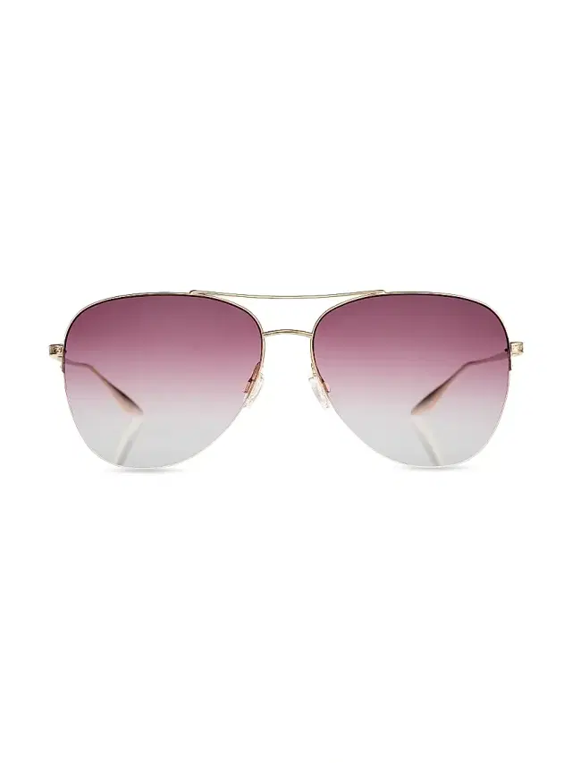 Barton Perreira Women's 62MM Aviator Sunglasses - Gold Mauve
