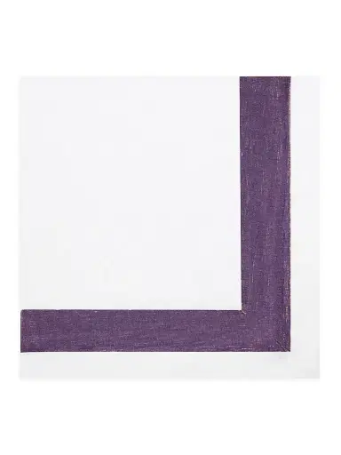 Nomi K Shimmer Border Linen Napkin | Thumbnail 1 Nomi K Shimmer Border Linen Napkin | Thumbnail 1