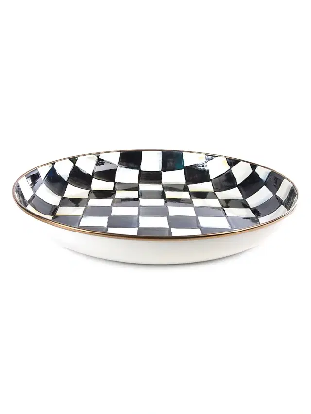 Courtly Check Enamel Abundant Bowl