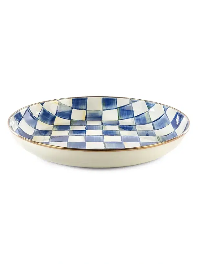 Royal Check Enamel Abundant Bowl