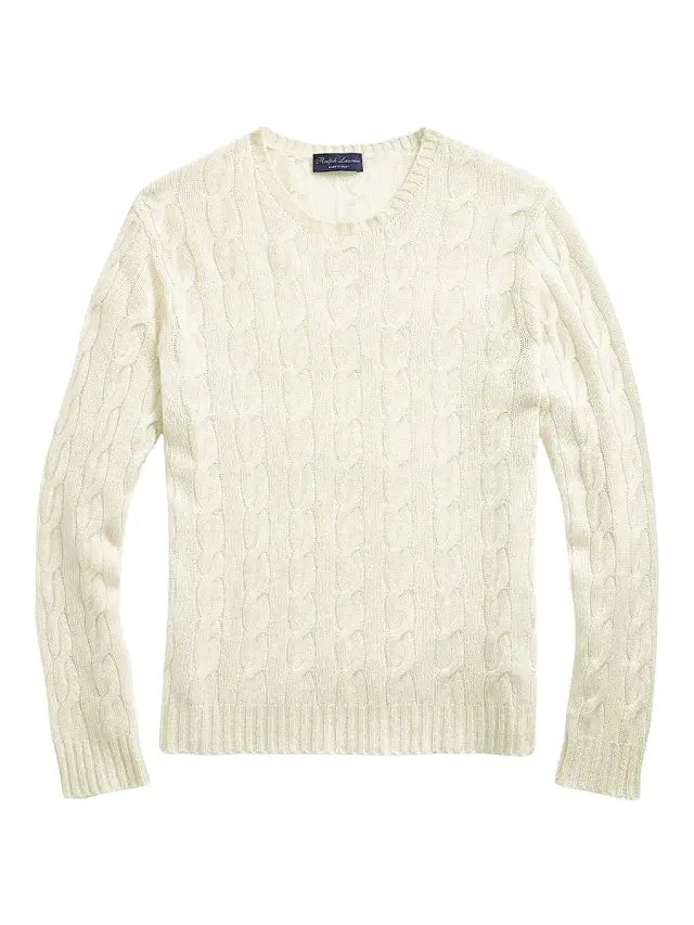 Men's Textured Crewneck Cotton Sweater - Classic Cream Men's Textured Crewneck Cotton Sweater - Classic Cream